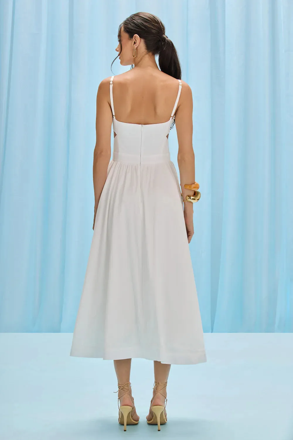 Patbo - Seaweed Shell Embroidered Midi Dress - Off White sold by Jessie Boutique product image thumbnail 2