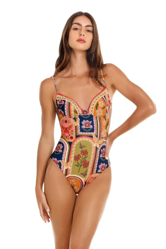 Aguabendita - Petra Fiore One Piece Swimsuit - Multicolor sold by Jessie Boutique