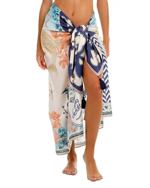 Aguabendita - Marine Sereia Pareo Cover-Up - Multicolor sold by Jessie Boutique
