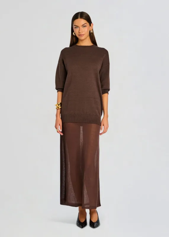 SER.O.YA - Arwen Maxi Dress - Slate Brown sold by Jessie Boutique