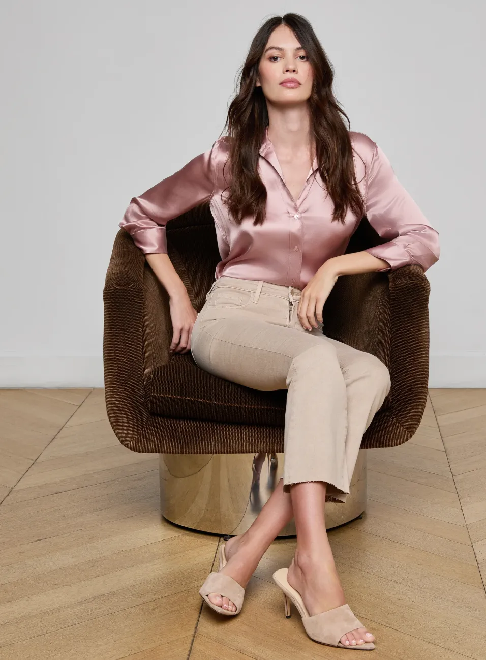 L'agence - Kendra H/R Crop Flare - Biscuit sold by Jessie Boutique product image thumbnail 4