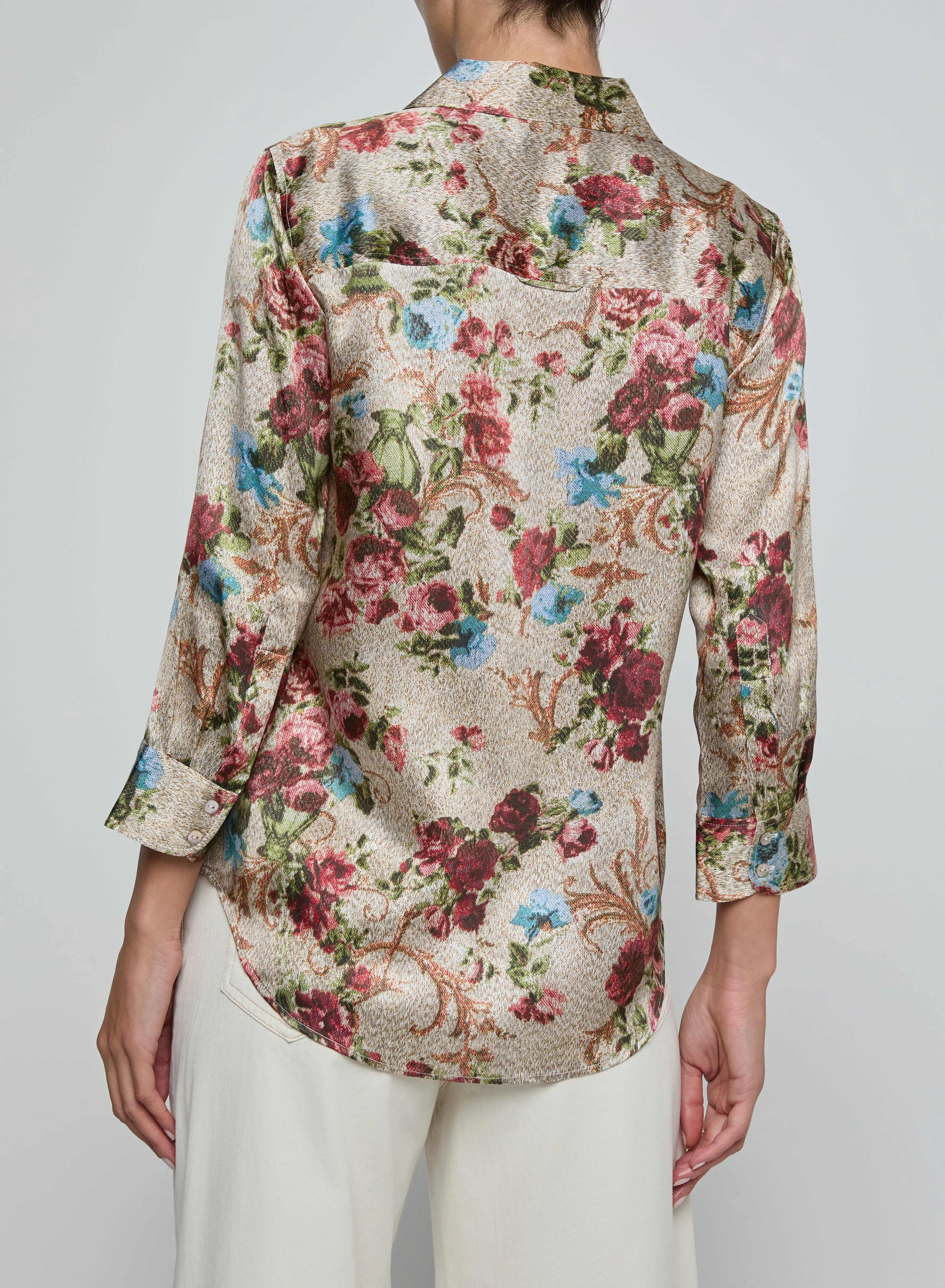 L'agence - Dani Silk Blouse - Multi Floral Tapestry sold by Jessie Boutique product image thumbnail 2