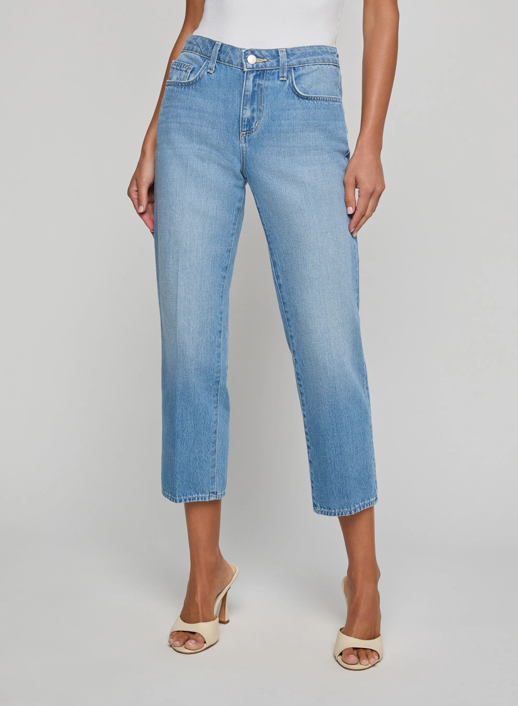 L'agence - Thalina Cropped Stovepipe Jean - Bellflower sold by Jessie Boutique product image thumbnail 5