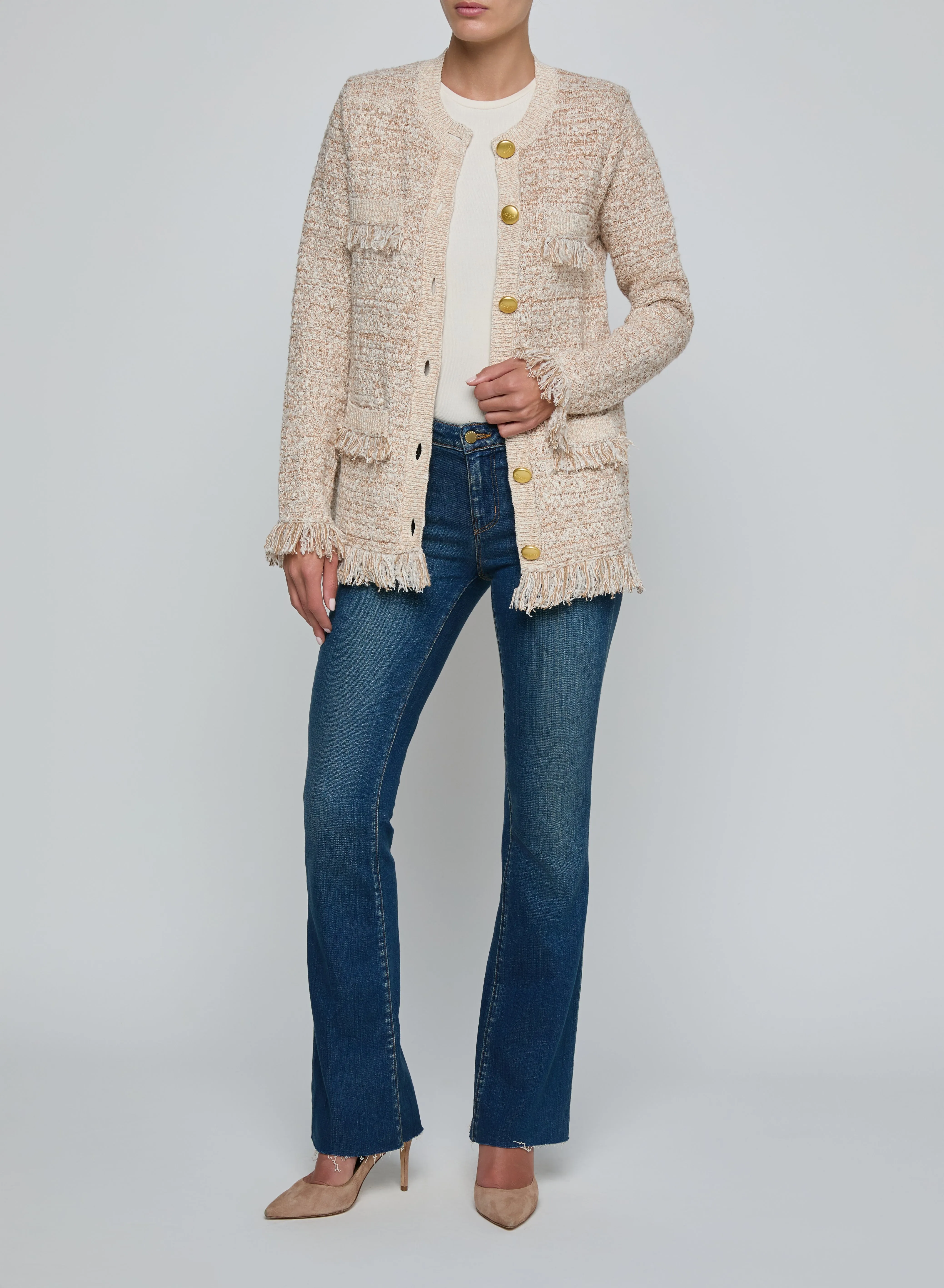 L'agence - Kastoria Fringe Cardigan - Natural Multi sold by Jessie Boutique product image thumbnail 4