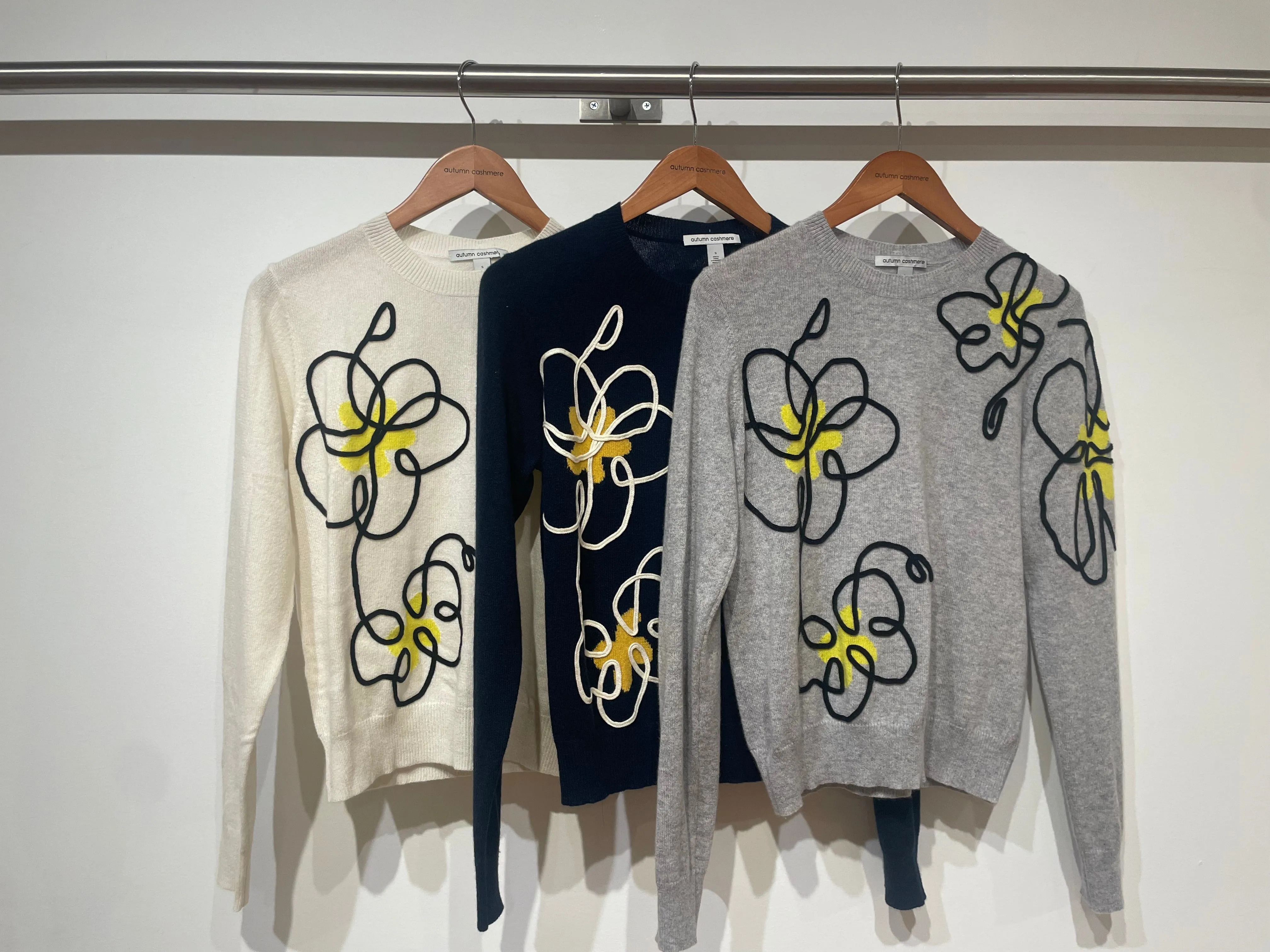 Autumn Cashmere - Floral Applique Crew - Multiple Colors sold by Jessie Boutique product image thumbnail 2