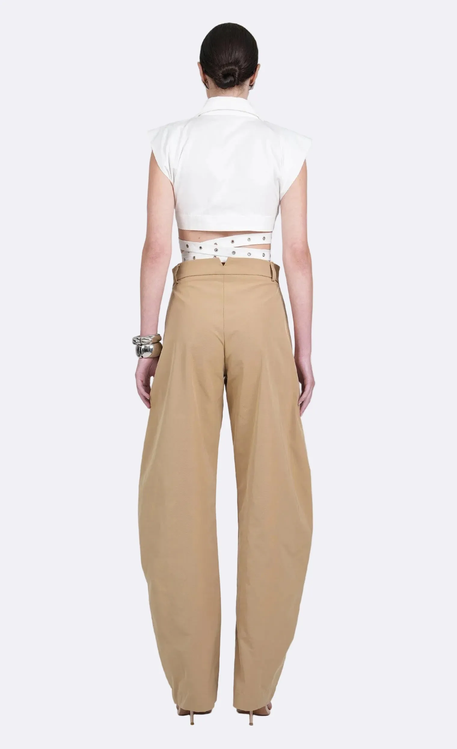 Nonchalant - Terry Crop - White sold by Jessie Boutique product image thumbnail 4