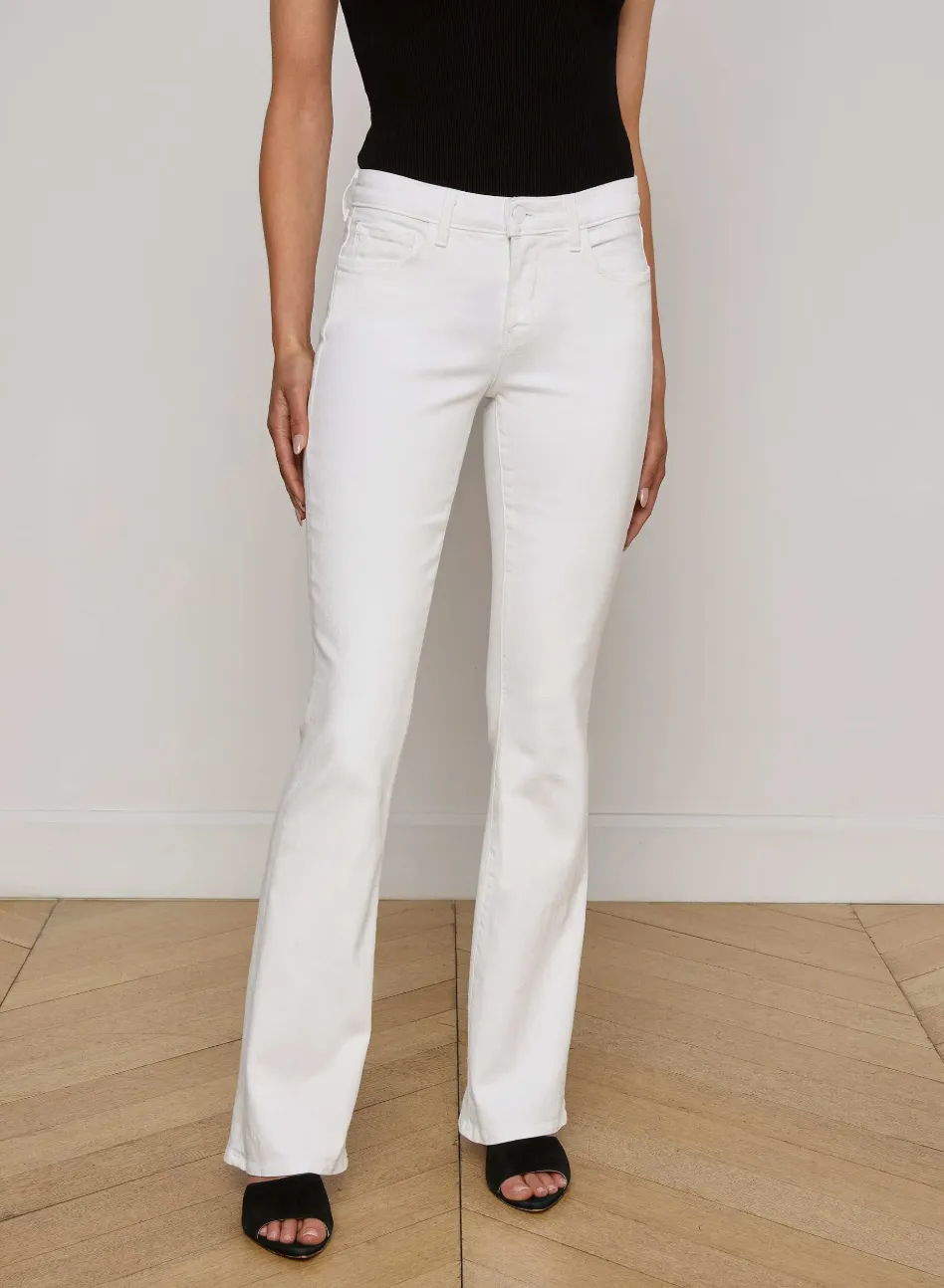 L'agence - Cara Low-Rise Bootcut Jean - Blanc sold by Jessie Boutique product image thumbnail 2