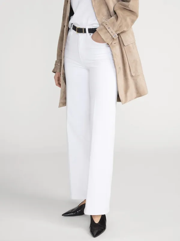 Frame - Low Rise Le Slim Palazzo - White sold by Jessie Boutique