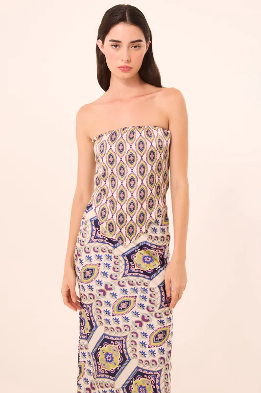 Misa - Mae Top - Mosaic Eye Satin sold by Jessie Boutique