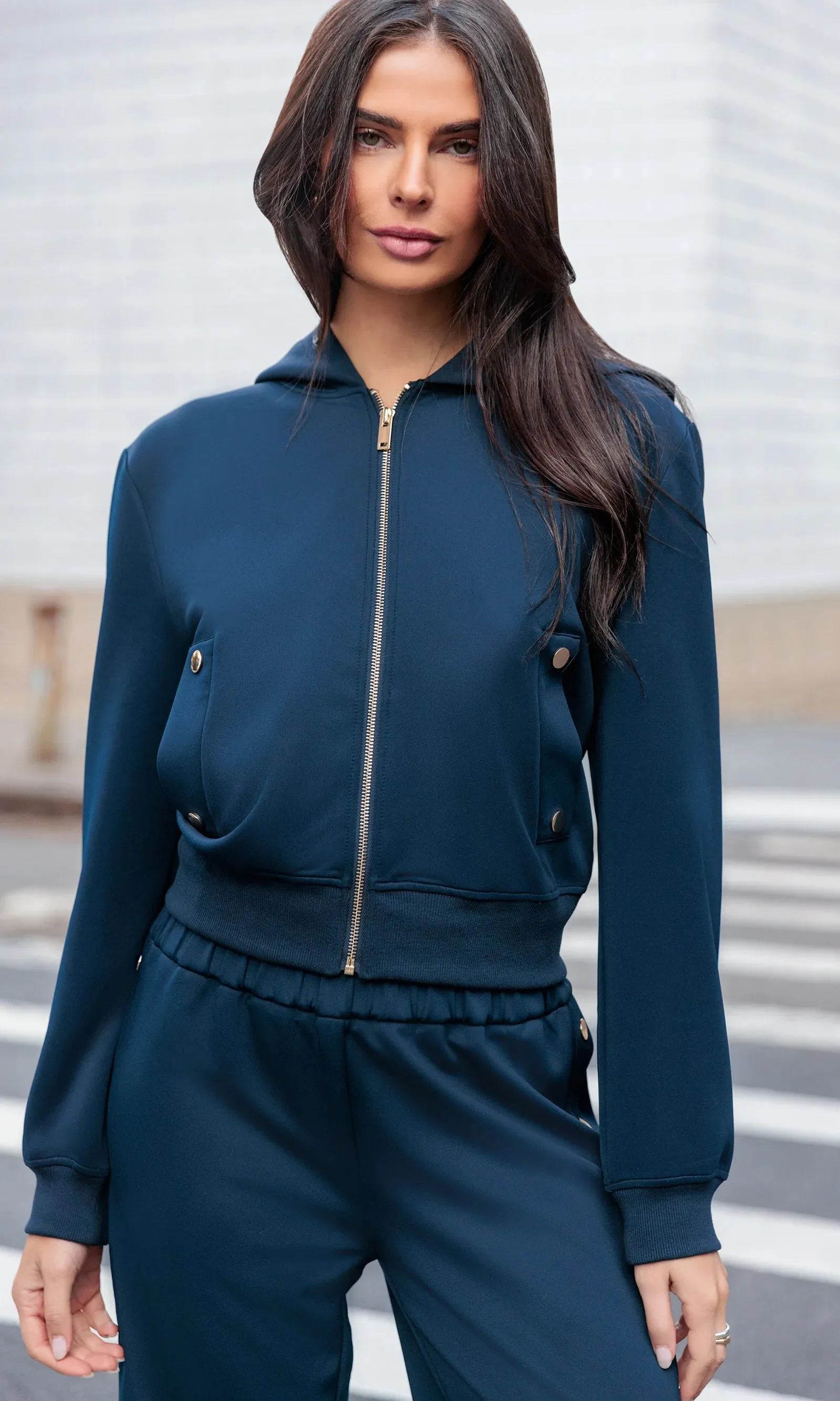 Generation Love - Zira Scuba Hoodie - Navy sold by Jessie Boutique