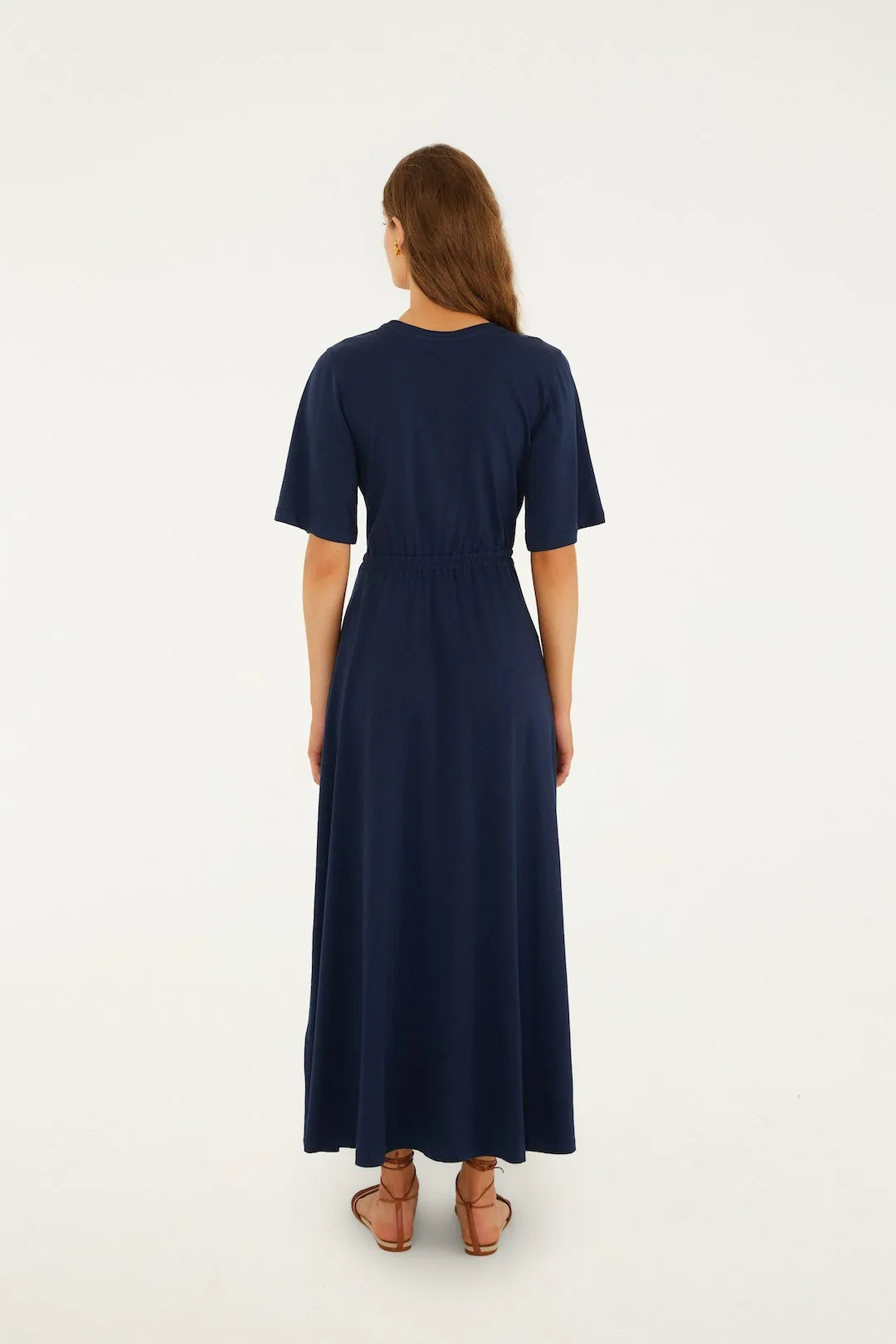Farm Rio - Short Sleeve Midi Dress - Dark Blue sold by Jessie Boutique product image thumbnail 3