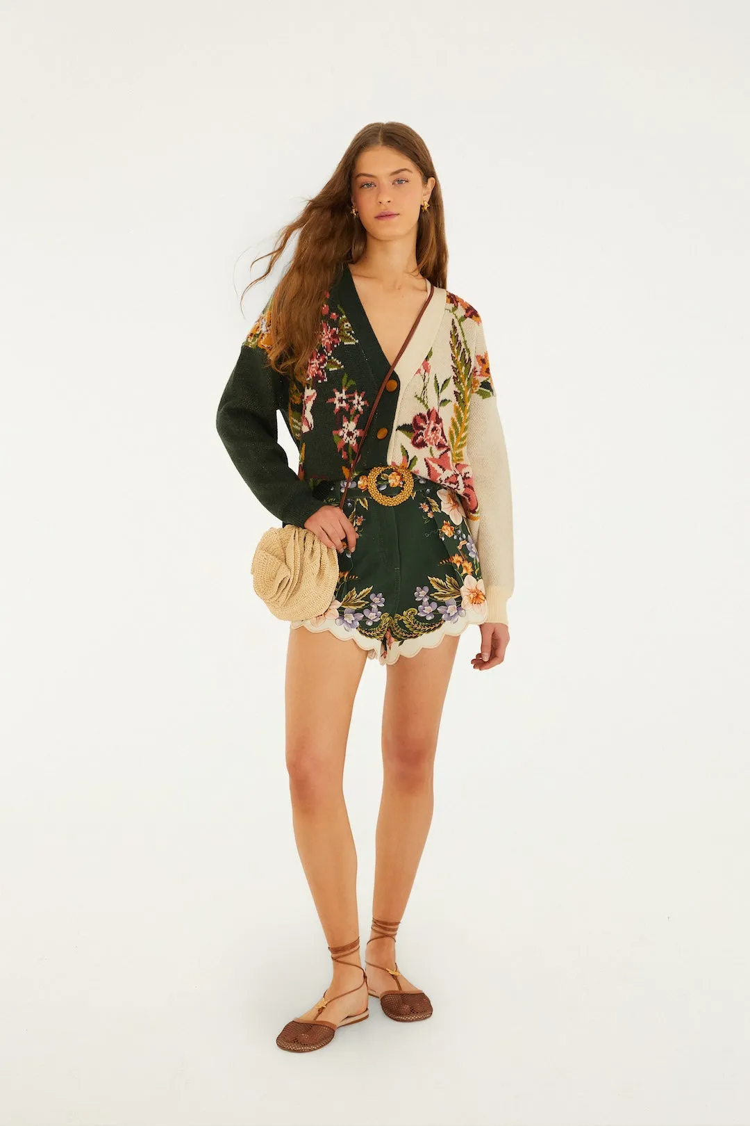 Farm Rio - Knit Cardigan - Nature Sand sold by Jessie Boutique product image thumbnail 4