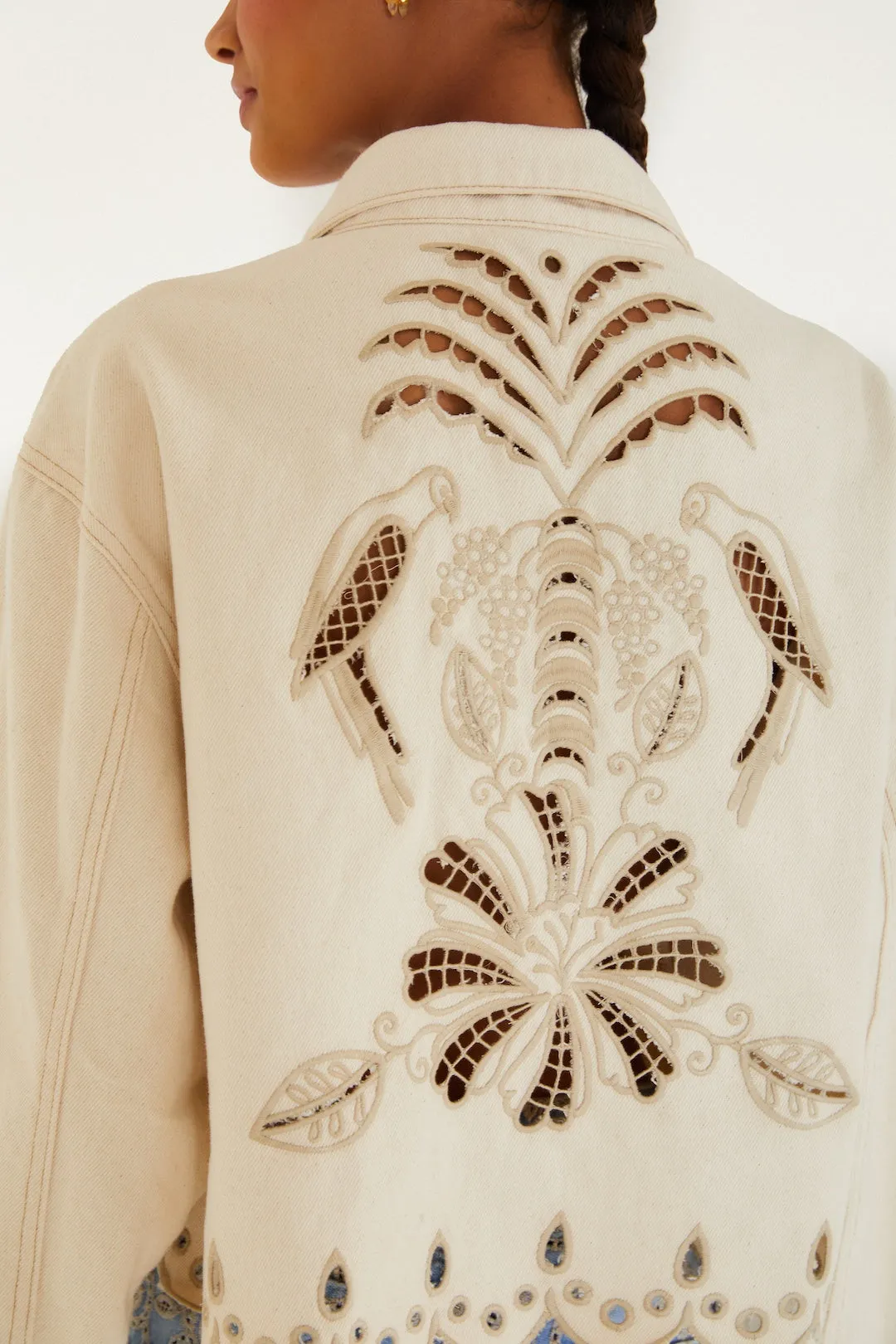 Farm Rio - Canva Richelieu Jacket - Off White sold by Jessie Boutique product image thumbnail 4