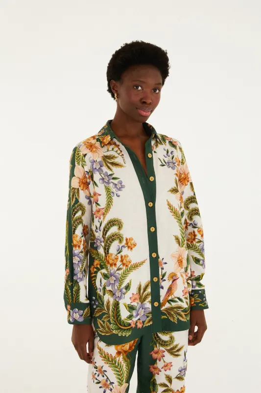 Farm Rio - Collared Buttoned Shirt - Sand Nature sold by Jessie Boutique