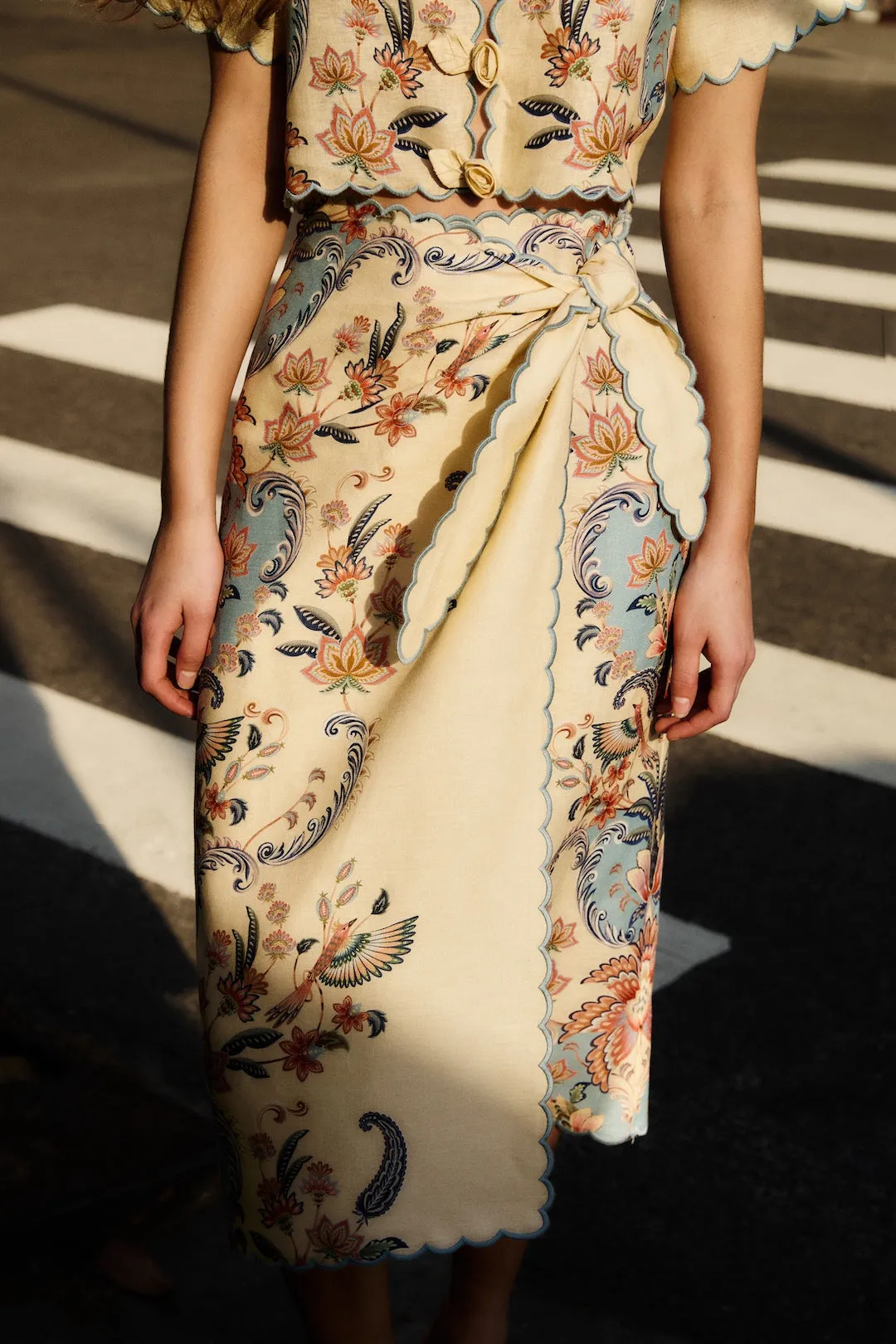 Farm Rio - Midi Skirt - Boho Beauty Butter sold by Jessie Boutique product image thumbnail 2