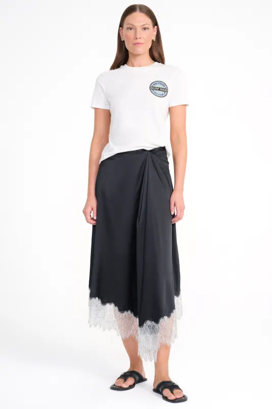 Staud - Sonoma Silk Skirt - Black made by STAUD