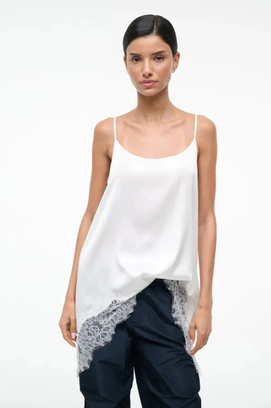 Staud - Chloe Silk Cami - Ivory sold by Jessie Boutique