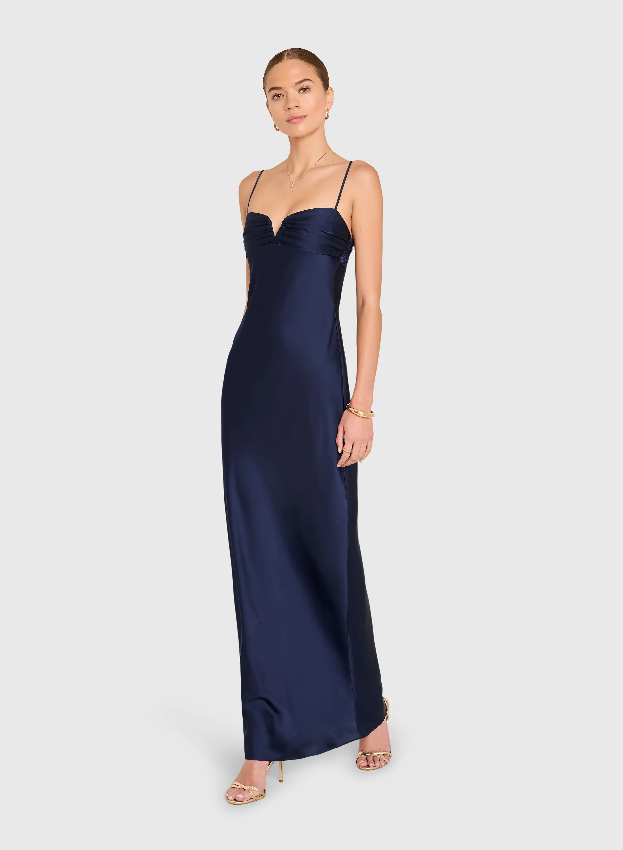 Amanda Uprichard - Ira Maxi Dress - Ink sold by Jessie Boutique product image thumbnail 2