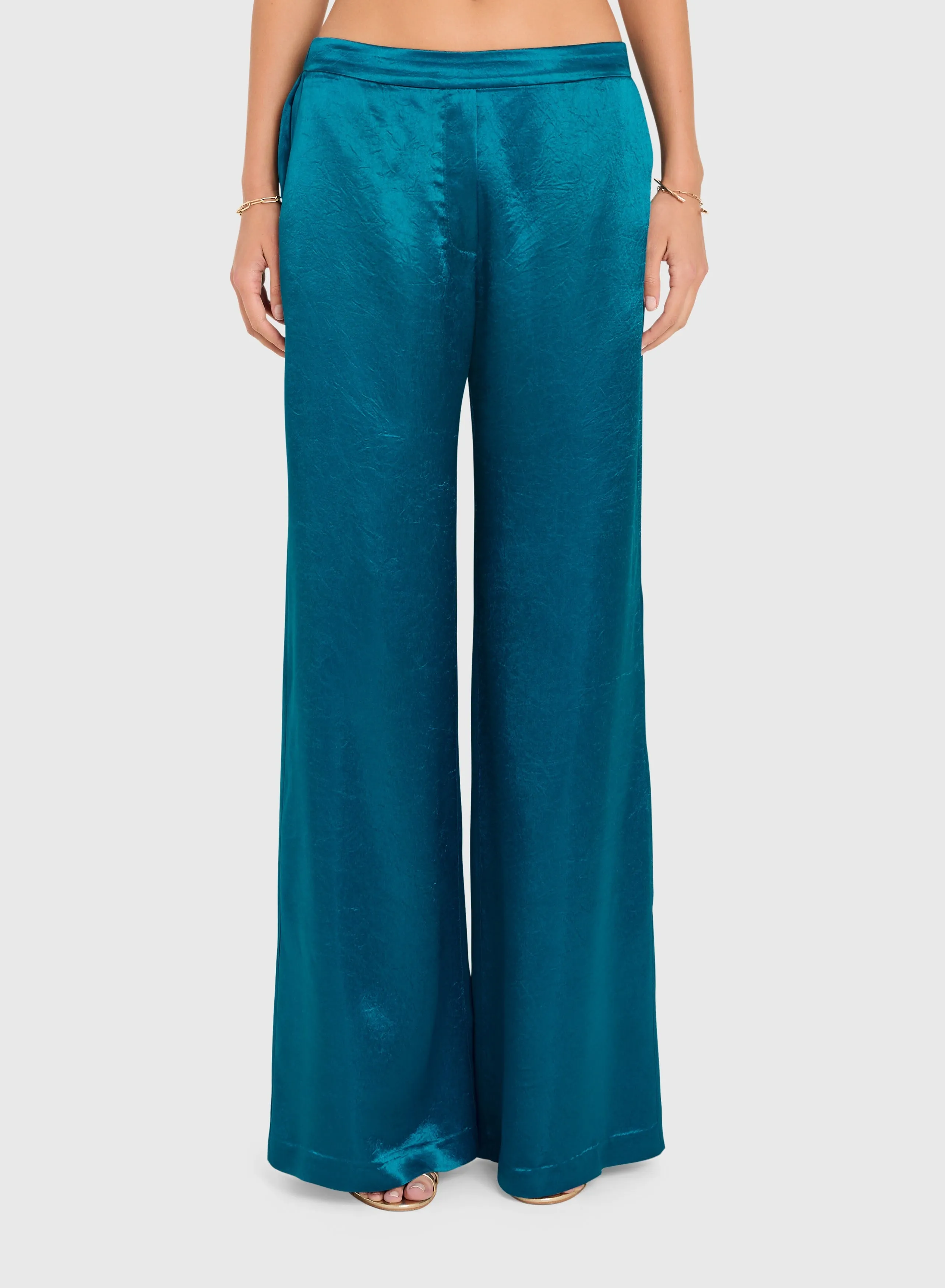 Amanda Uprichard - Kordell Pants - Teal sold by Jessie Boutique