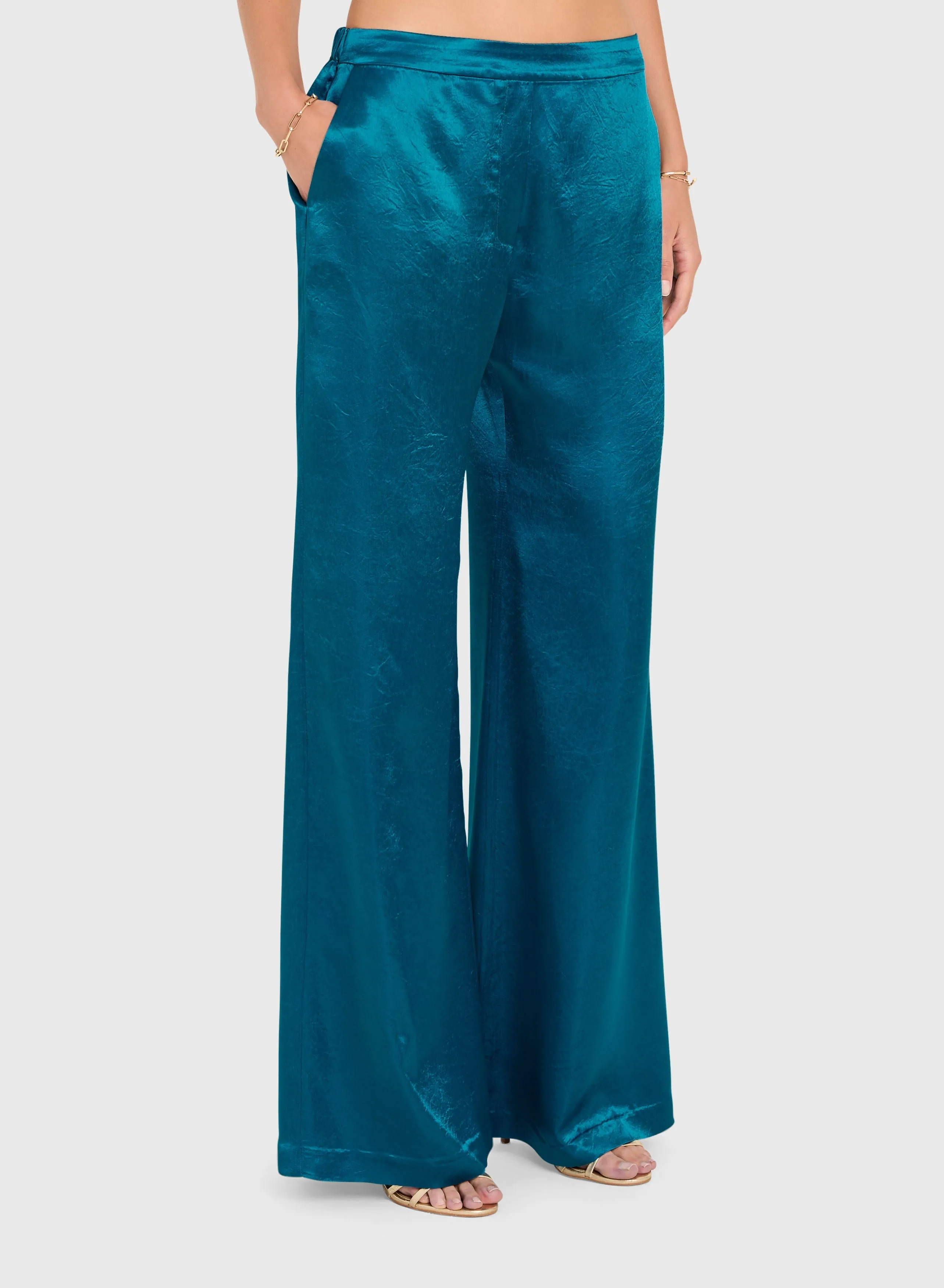 Amanda Uprichard - Kordell Pants - Teal sold by Jessie Boutique product image thumbnail 2