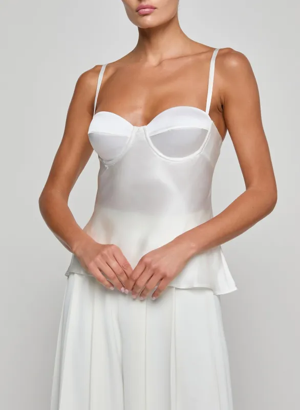 L’agence - Orlina Camisole - White sold by Jessie Boutique