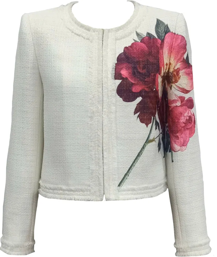 Alice + Olivia - Landon Cropped Box Jacket - Empress Bloom/Off White sold by Jessie Boutique