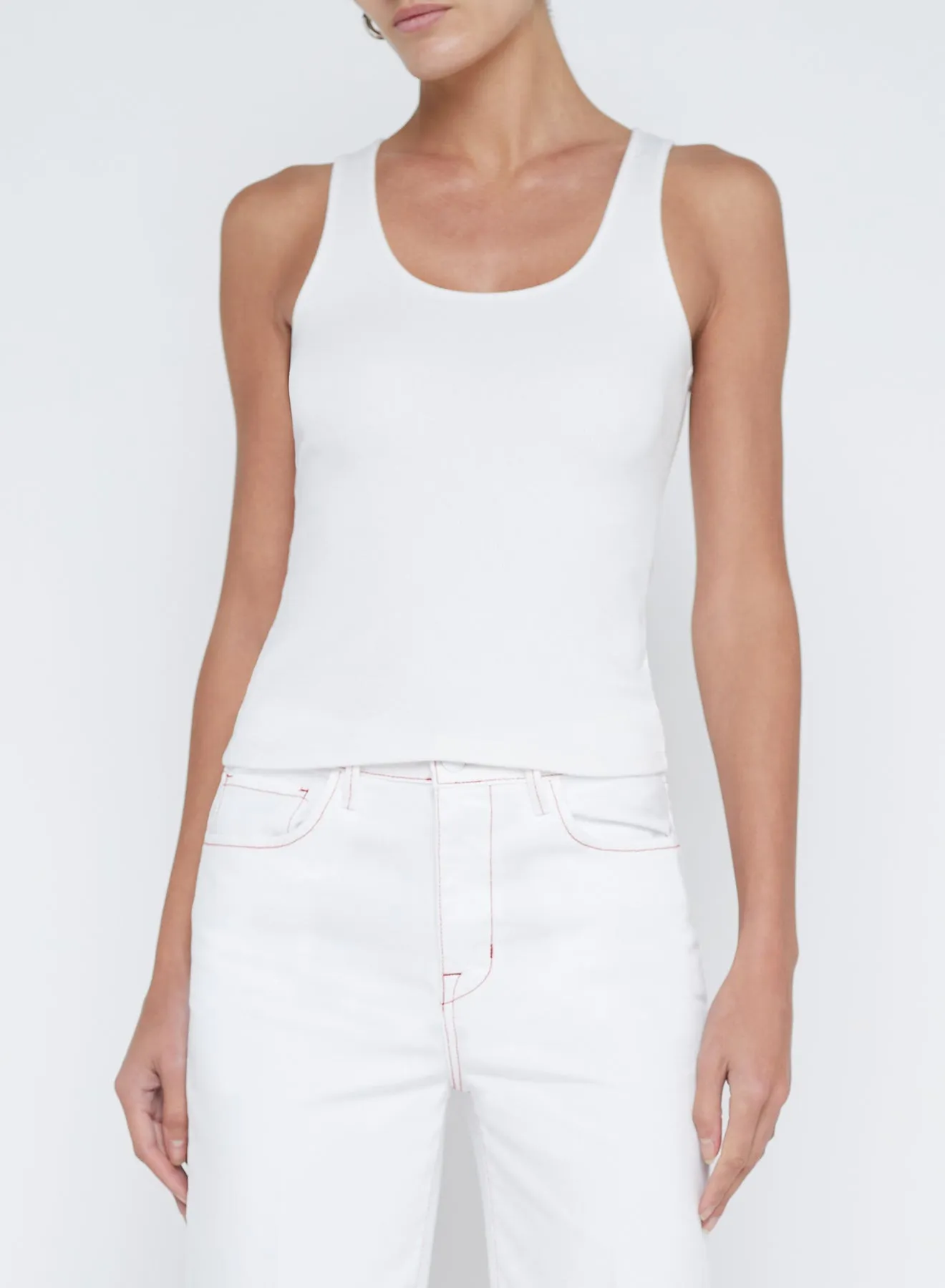 L’agence - Adira Scoopneck Tank - White sold by Jessie Boutique product image thumbnail 2