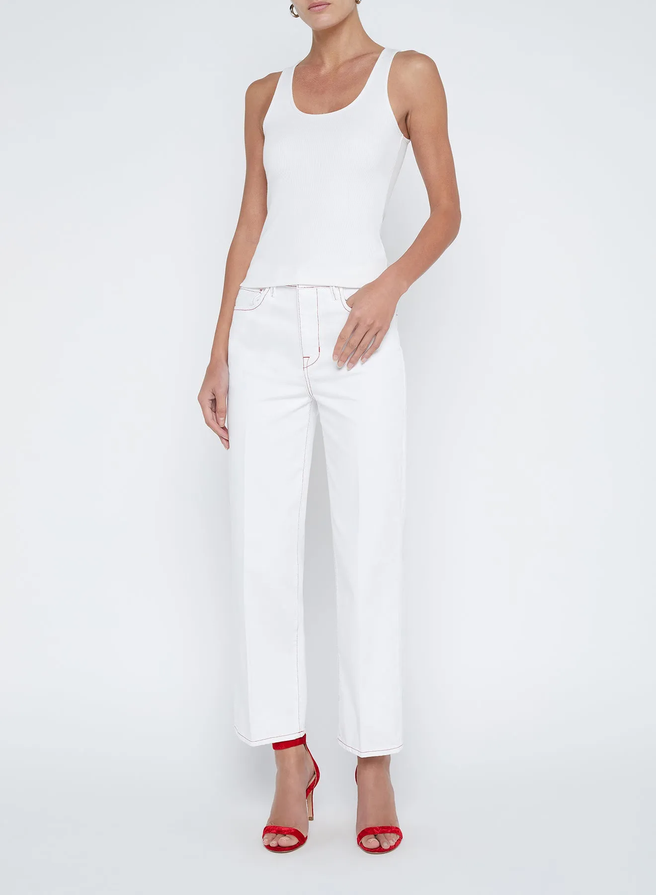 L’agence - Adira Scoopneck Tank - White sold by Jessie Boutique product image thumbnail 3