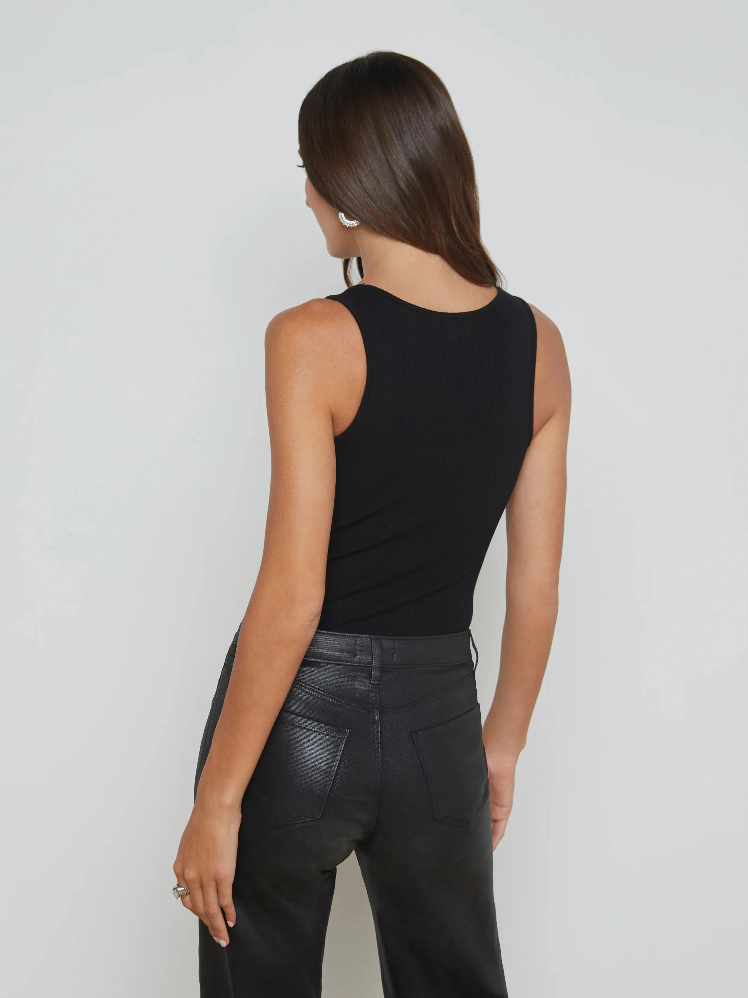 L’agence - Adira Scoop Neck Tank - Black sold by Jessie Boutique product image thumbnail 2