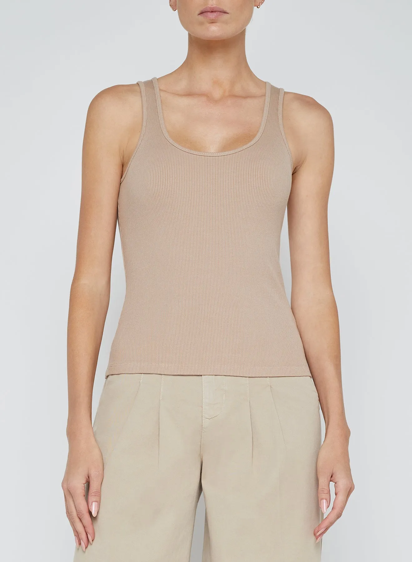 L’agence - Adira Scoopneck Tank - Cappuccino sold by Jessie Boutique product image thumbnail 2
