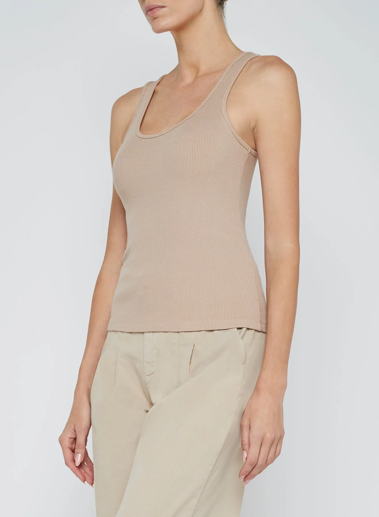 L’agence - Adira Scoopneck Tank - Cappuccino sold by Jessie Boutique product image thumbnail 4