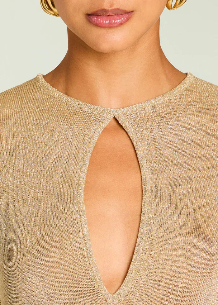 SER.O.YA - Emeri Metallic Knit Mini Dress - Gold sold by Jessie Boutique product image thumbnail 2