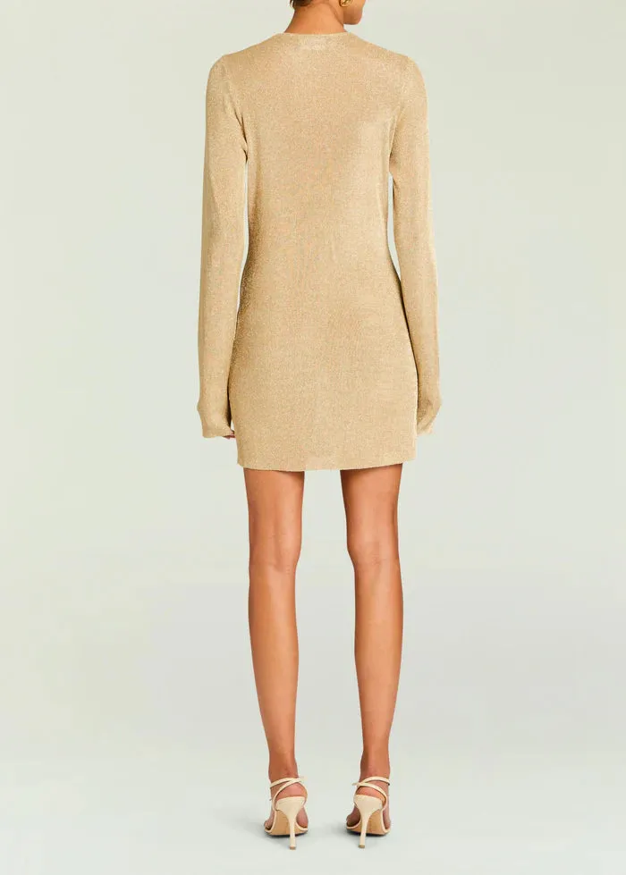 SER.O.YA - Emeri Metallic Knit Mini Dress - Gold sold by Jessie Boutique product image thumbnail 3