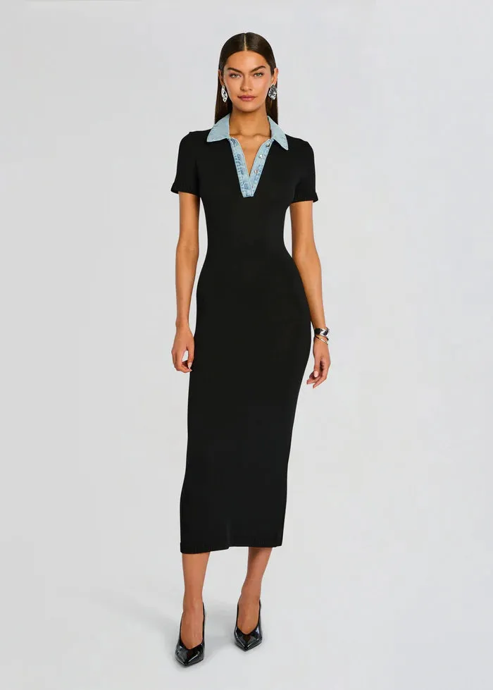 SER.O.YA - Reye Knit Maxi Dress - Black/Coastline sold by Jessie Boutique