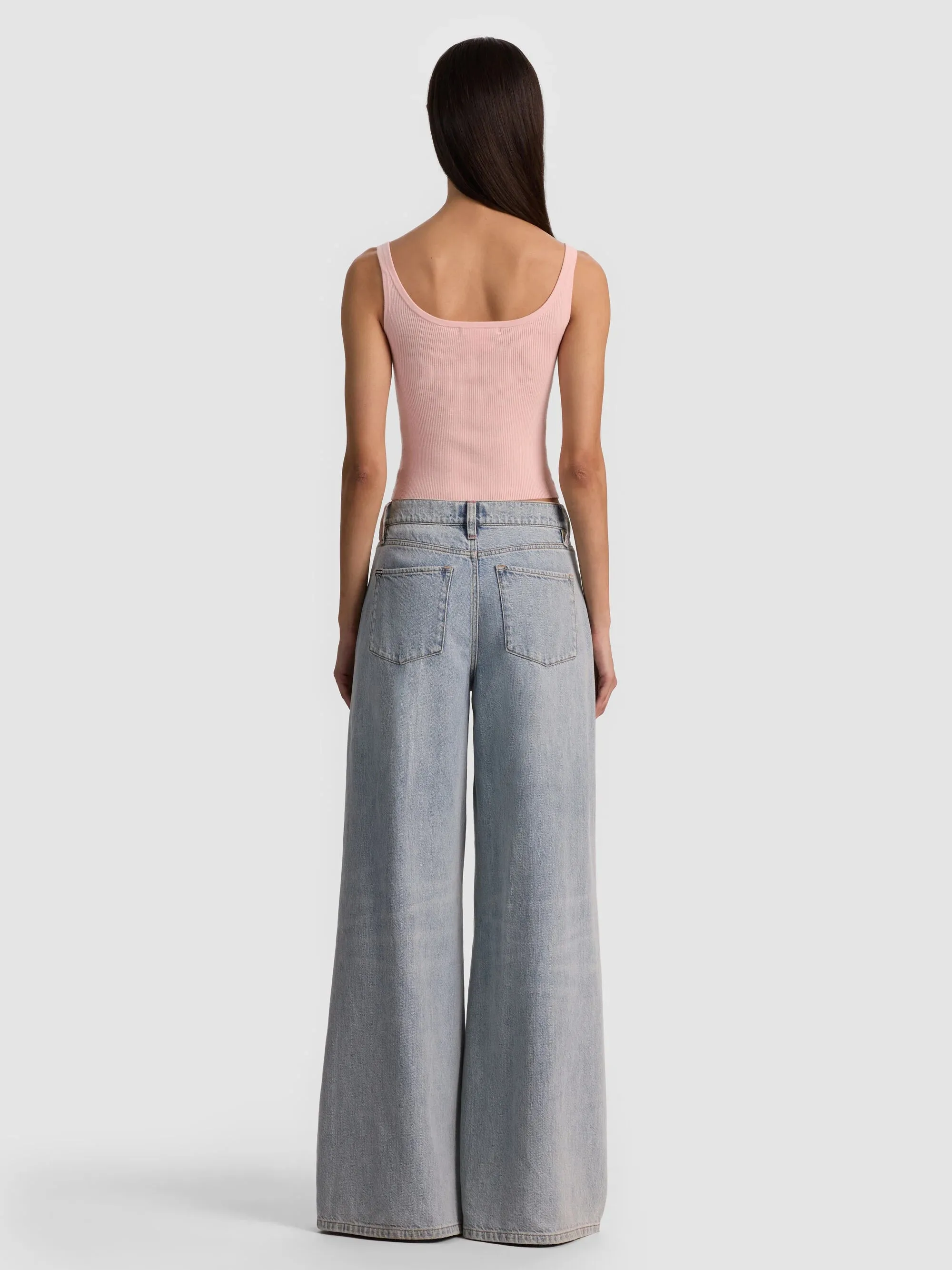Alice + Olivia - Shana Ribbed Tank - English Rose sold by Jessie Boutique product image thumbnail 3