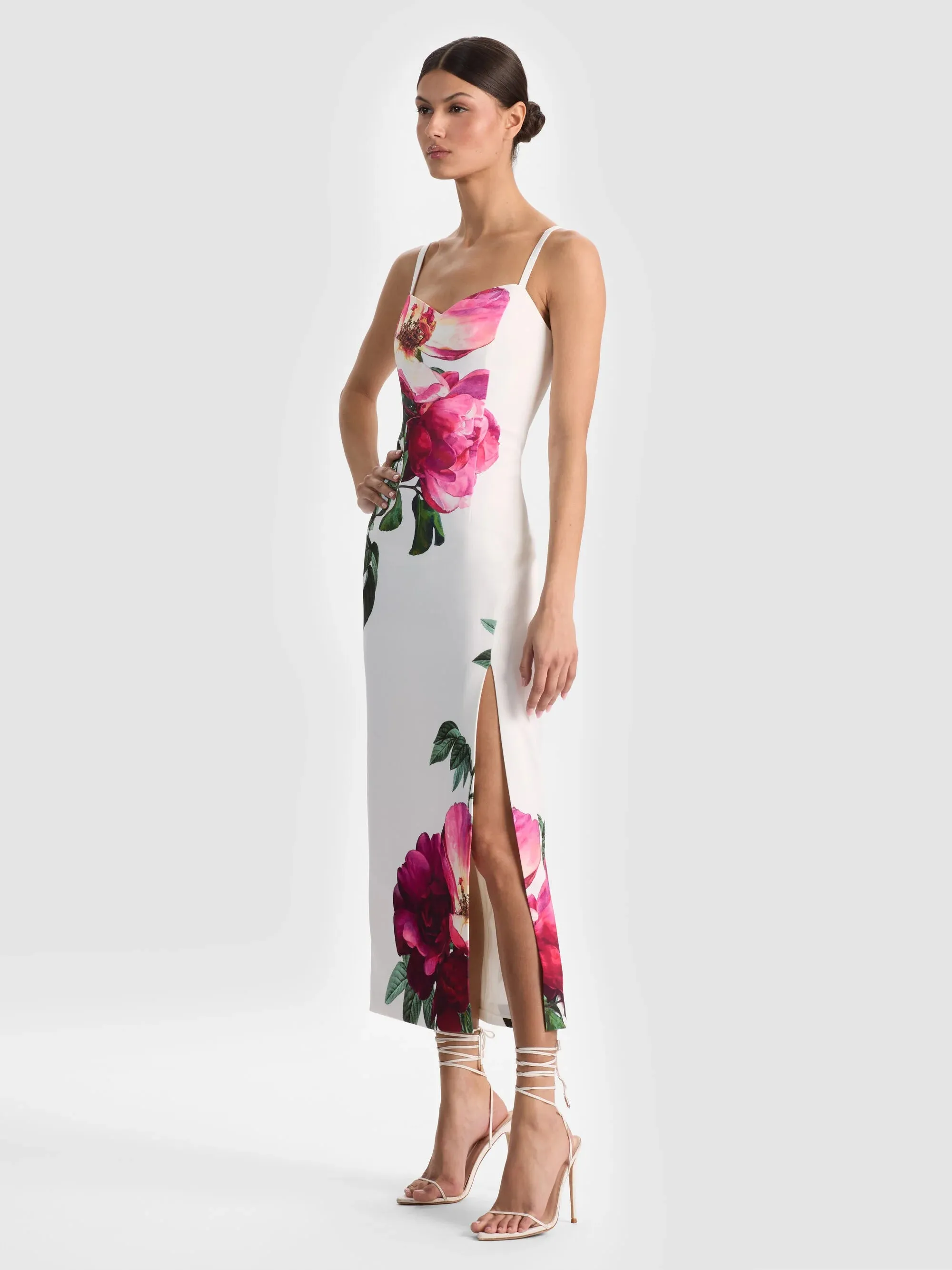 Alice + Olivia - Nina Midi Dress - Empress Bloom Off White sold by Jessie Boutique product image thumbnail 2