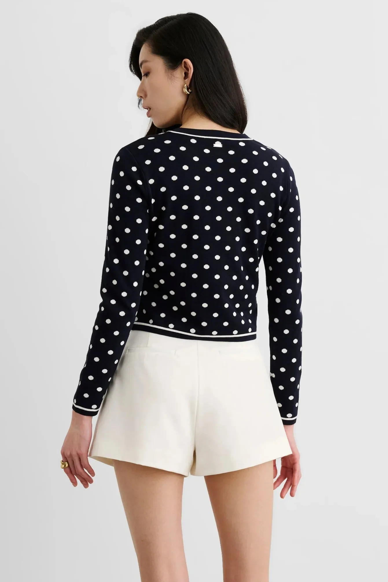 Toccin - Xandra Long Sleeve Cardigan - Midnight Polka Dot sold by Jessie Boutique product image thumbnail 3