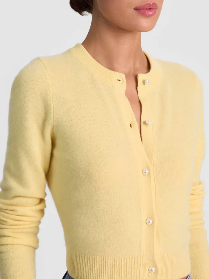 Alice + Olivia - Dollie Cashmere Cardigan - Butter sold by Jessie Boutique product image thumbnail 3