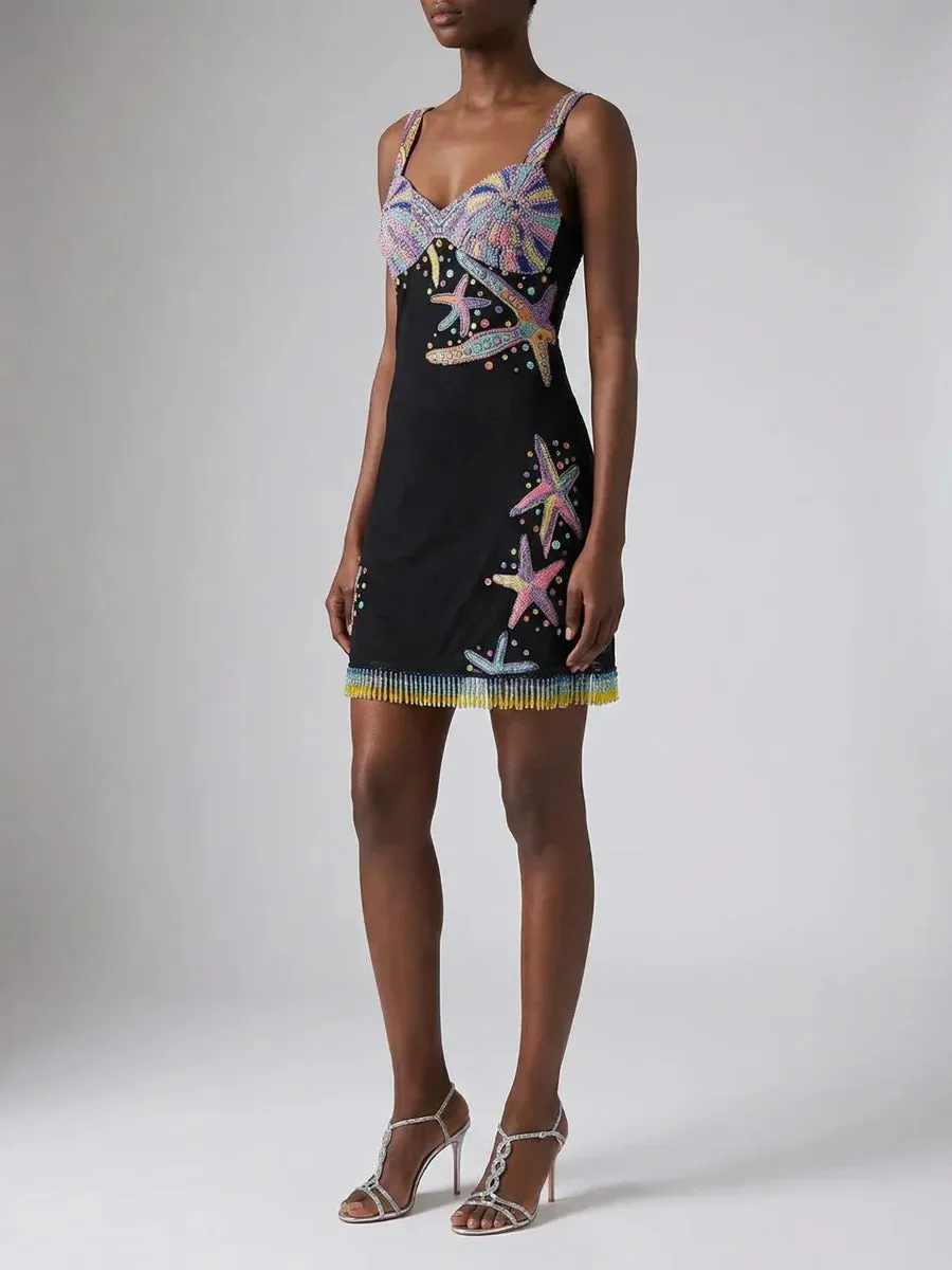 Oceanus - Crescent Shell Mini Dress - Black sold by Jessie Boutique product image thumbnail 2