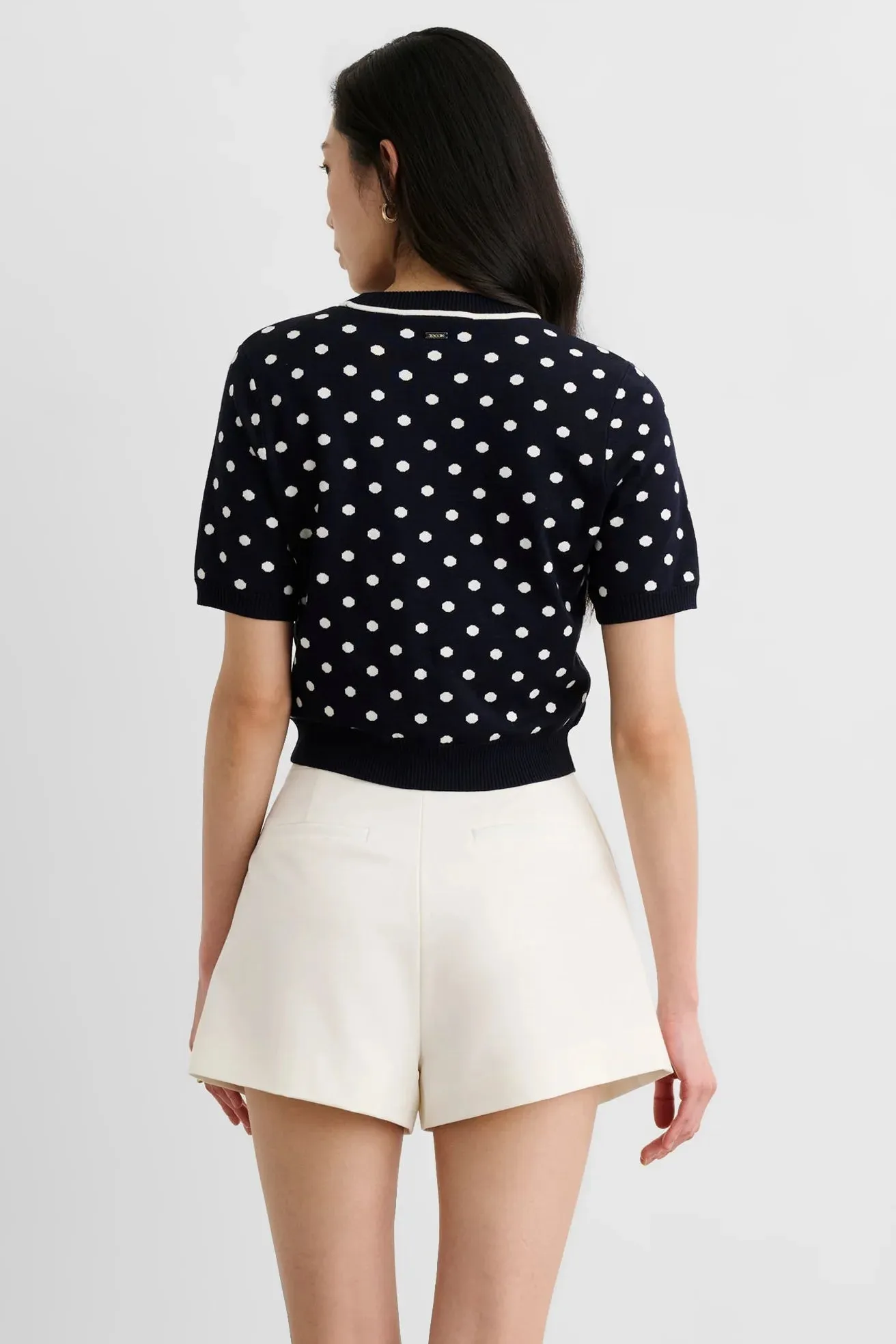 Toccin - Birdie Short Sleeve Sweater - Midnight Polka Dot sold by Jessie Boutique product image thumbnail 2