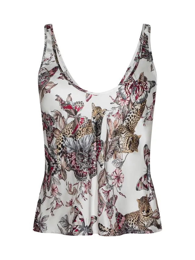 L’agence - Eddie Tank - White Multi Small Butterfly Jungle sold by Jessie Boutique product image thumbnail 5