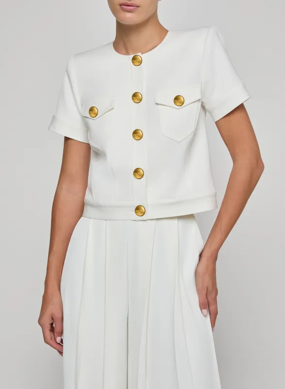 L'agence - Nawa Shirt Jacket - White sold by Jessie Boutique