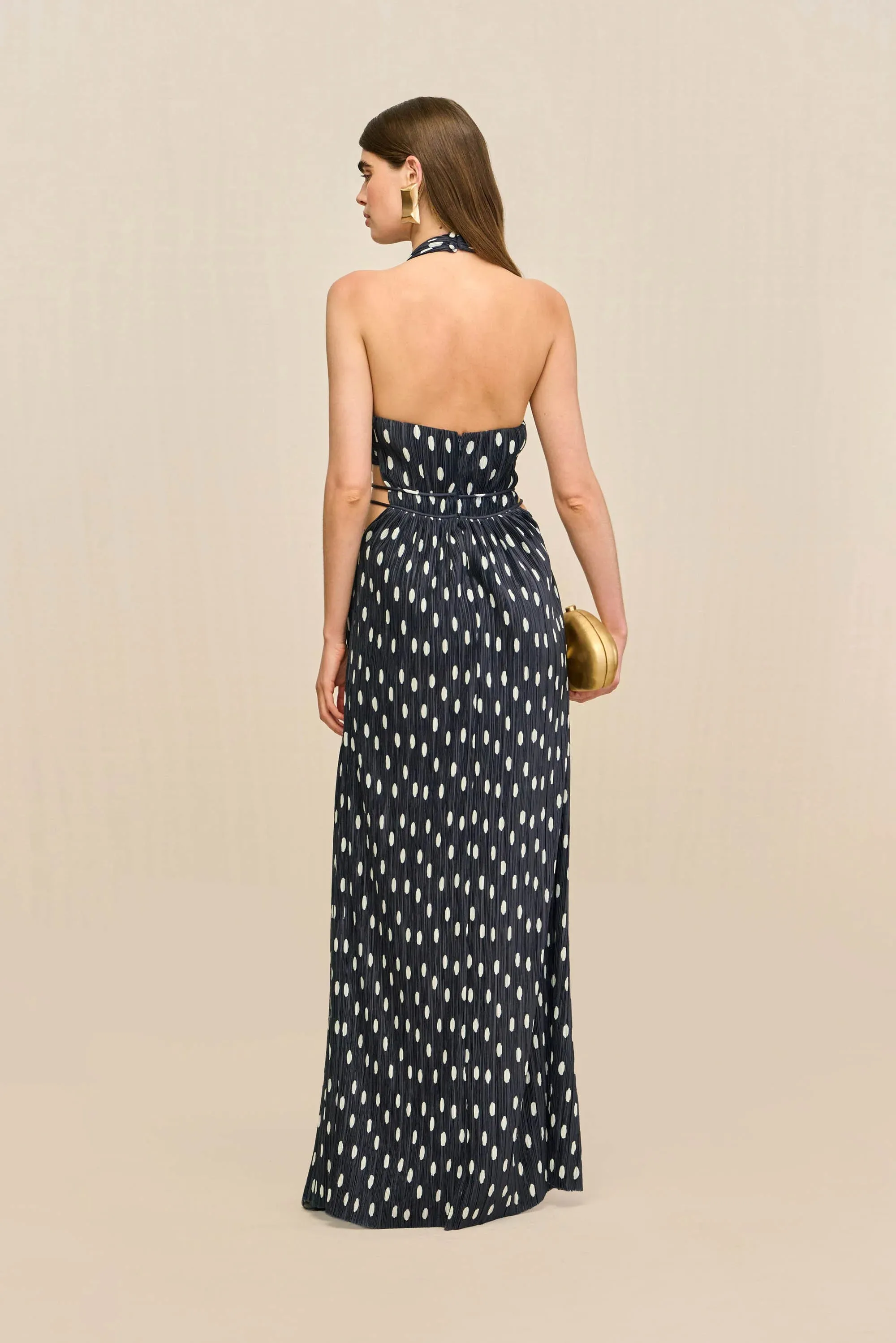 Cult Gaia - Aashvi Gown - Small Dot Deep Lake sold by Jessie Boutique product image thumbnail 4