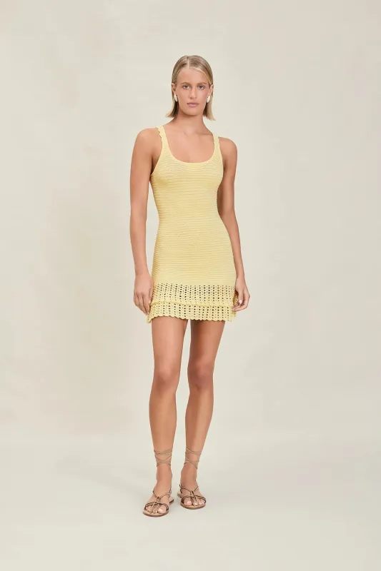 Devon Windsor - Willamina Dress - Lemondrop sold by Jessie Boutique