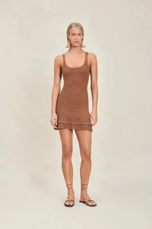 Devon Windsor - Willamina Dress - Almond made by Jessie Boutique
