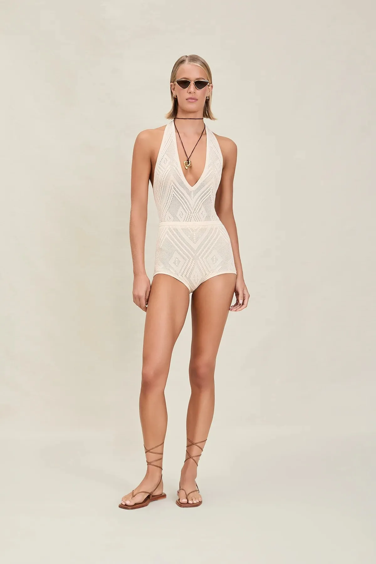Devon Windsor - Thalia Bodysuit - Vanilla sold by Jessie Boutique product image thumbnail 3