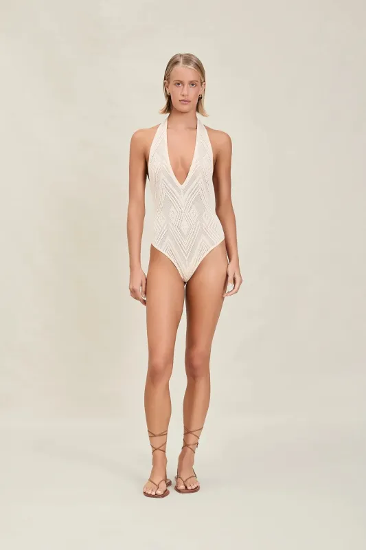 Devon Windsor - Thalia Bodysuit - Vanilla made by Jessie Boutique