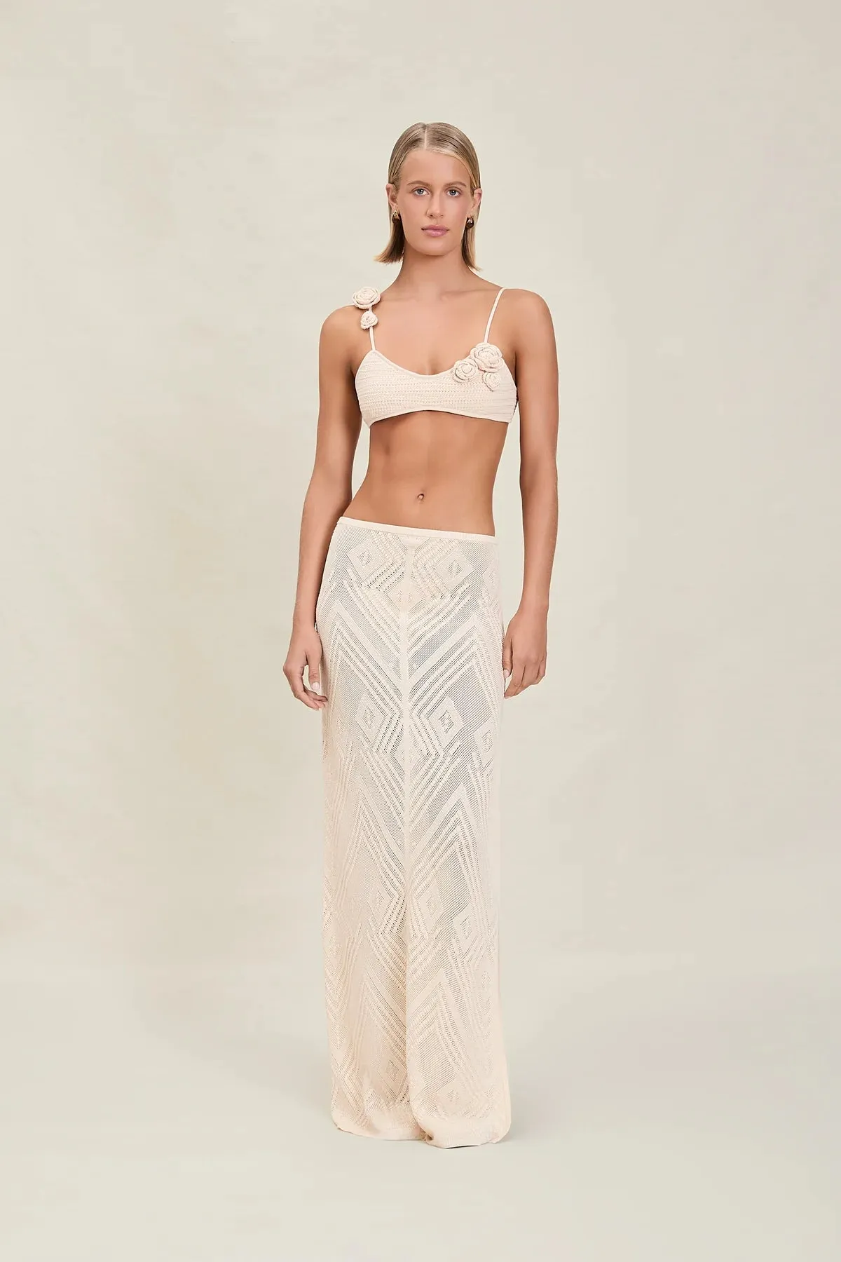 Devon Windsor - Vie Skirt - Vanilla sold by Jessie Boutique