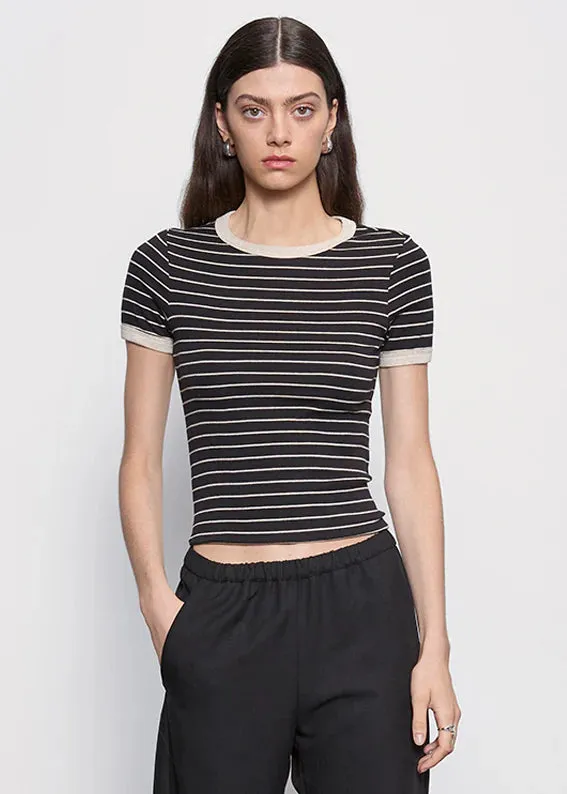 Enza Costa - Cotton Stripe Classic S/S Tee - Multiple Colors sold by Jessie Boutique product image thumbnail 2