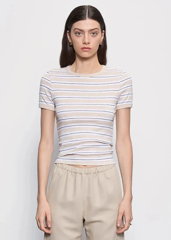 Enza Costa - Cotton Stripe Classic S/S Tee - Multiple Colors sold by Jessie Boutique